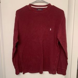 Polo waffle crew neck long sleeve